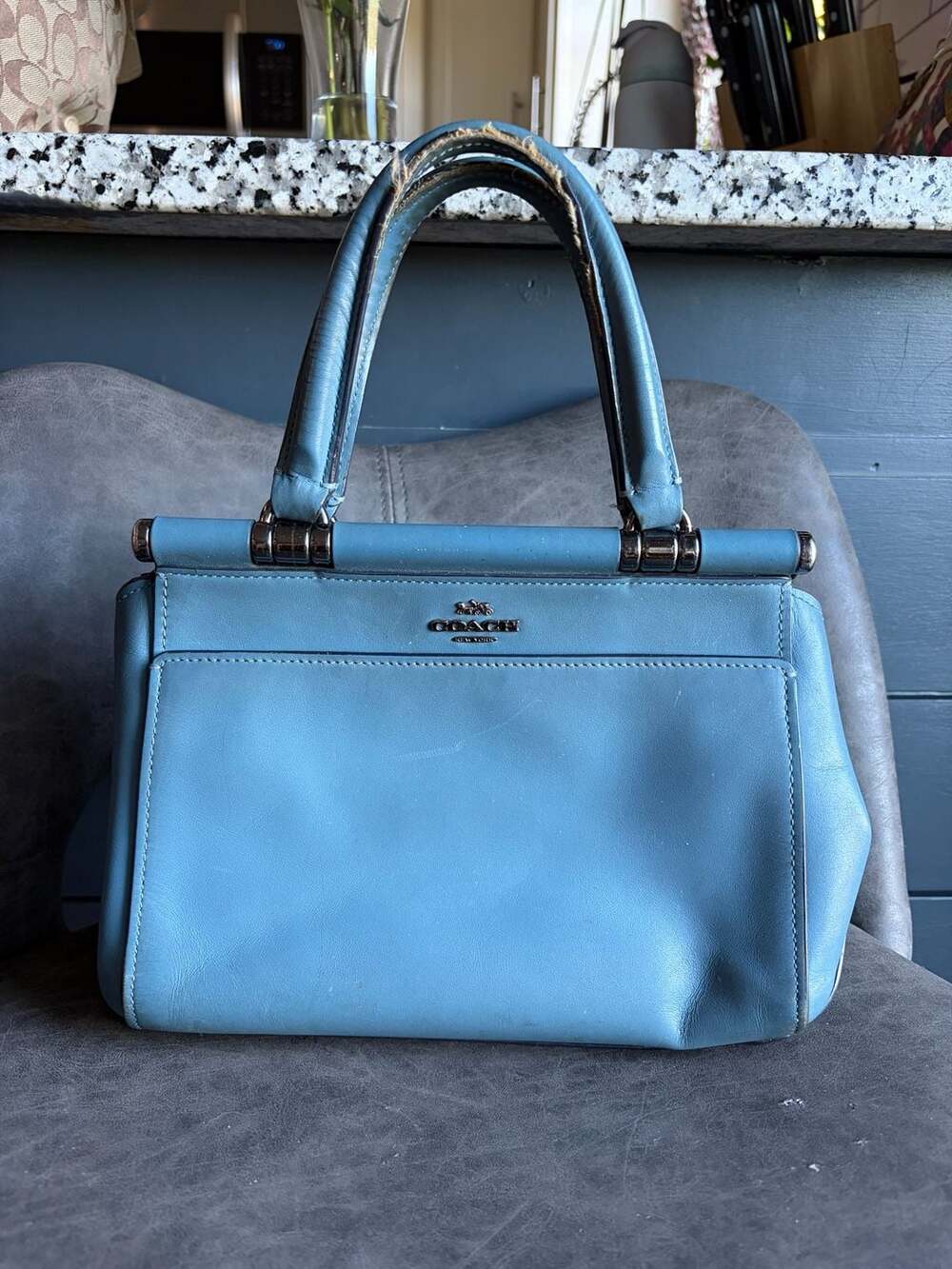 Coach Grace Cornflower Blue Satchel Crossbody Bag